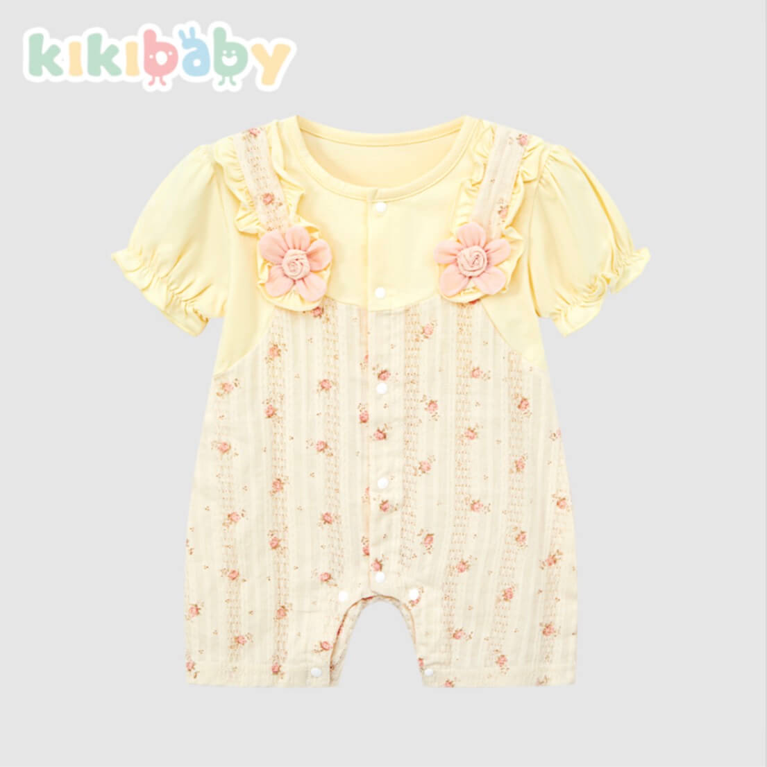 Butter Yellow Blossom Baby Romper