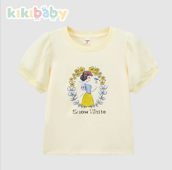Snow-White Puff Sleeve T-Shirt