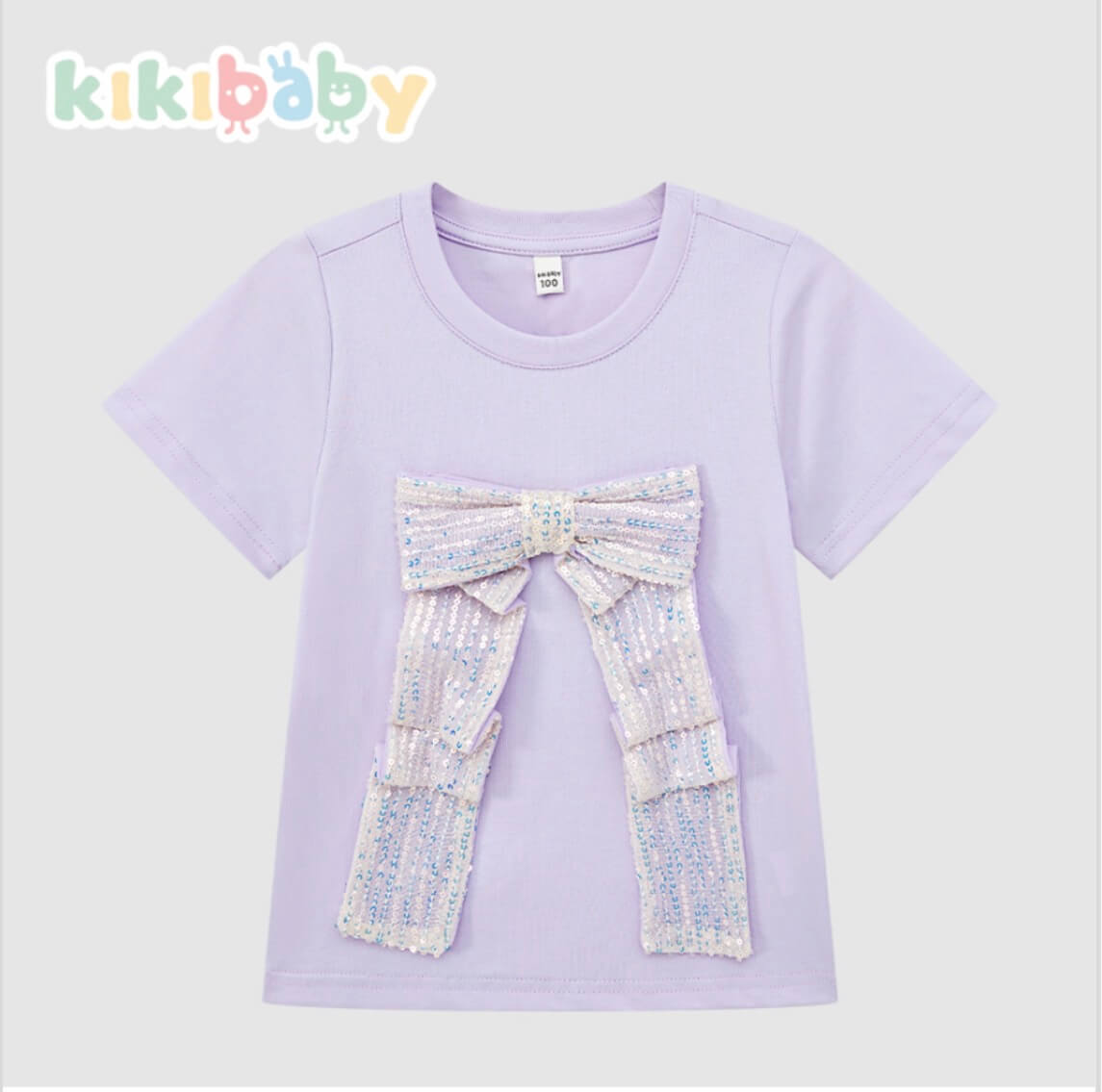 Lavender Sequin Bow T-Shirt