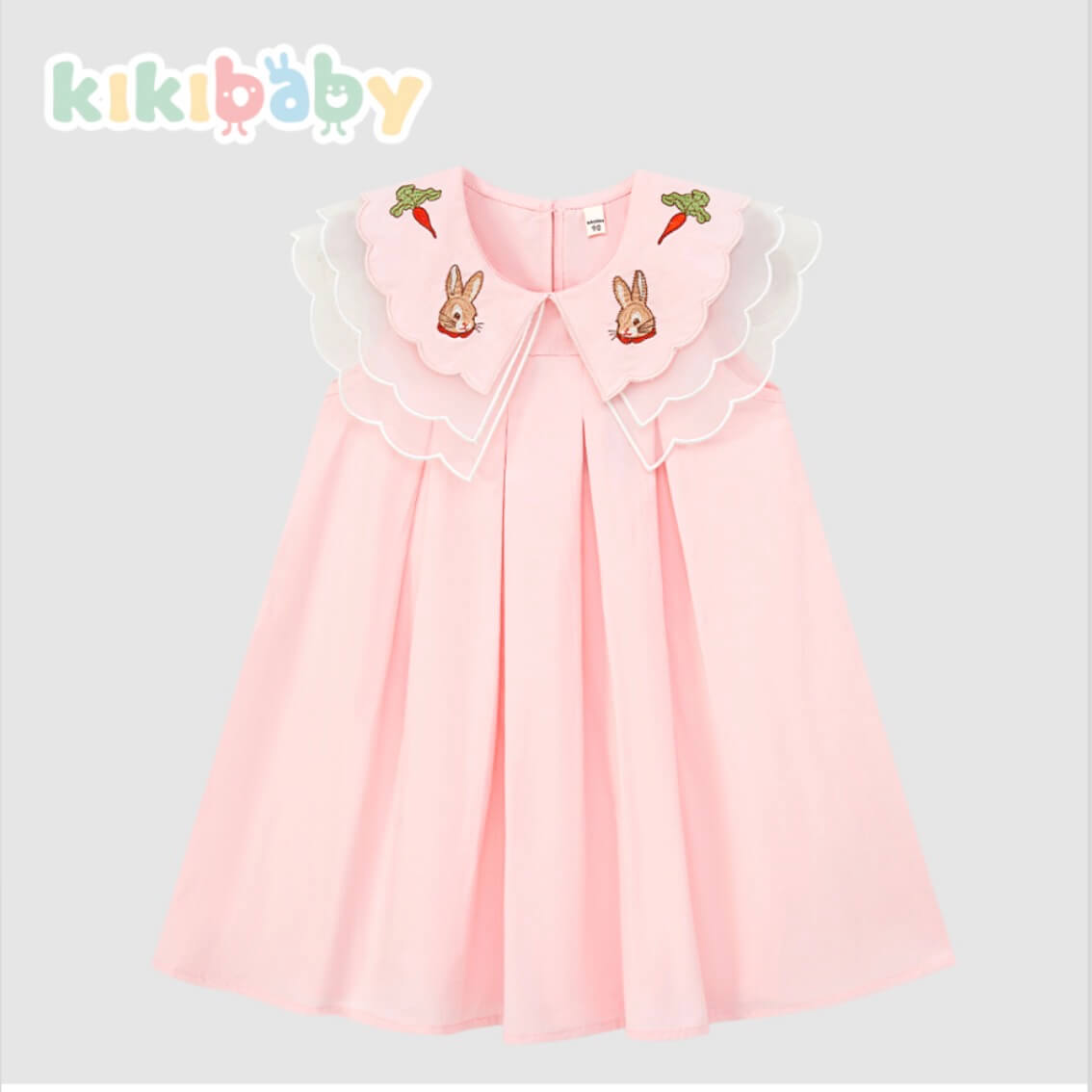 Pink Bunny Carrot Collar Dress