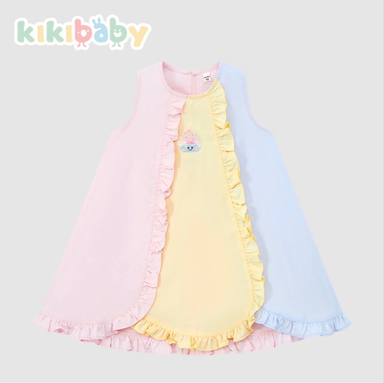 Pastel Rainbow Ruffle Dress
