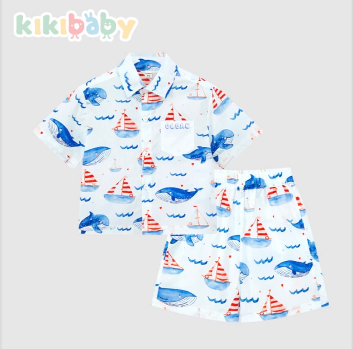 Whales & Sailboats Shirt & Shorts Set